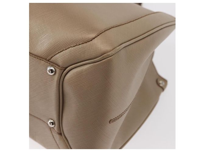 Borsa tote in pelle beige argento Salvatore Ferragamo Auth ka939 - vista 16
