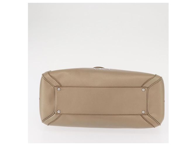 Borsa tote in pelle beige argento Salvatore Ferragamo Auth ka939 - vista 5