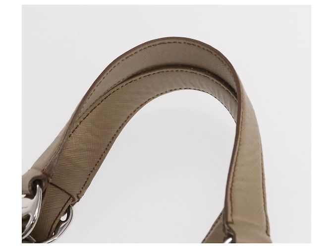 Borsa tote in pelle beige argento Salvatore Ferragamo Auth ka939 - vista 8