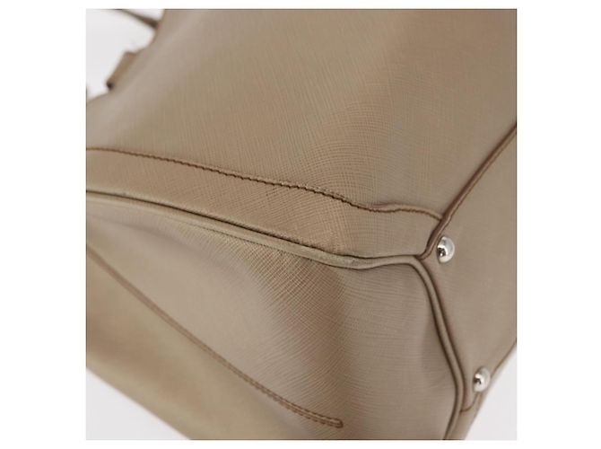 Borsa tote in pelle beige argento Salvatore Ferragamo Auth ka939 - vista 9