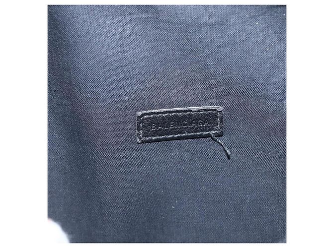 Bolsa de corpo em lona Balenciaga Preta 482389 Auth ka873 Preto - vista 10