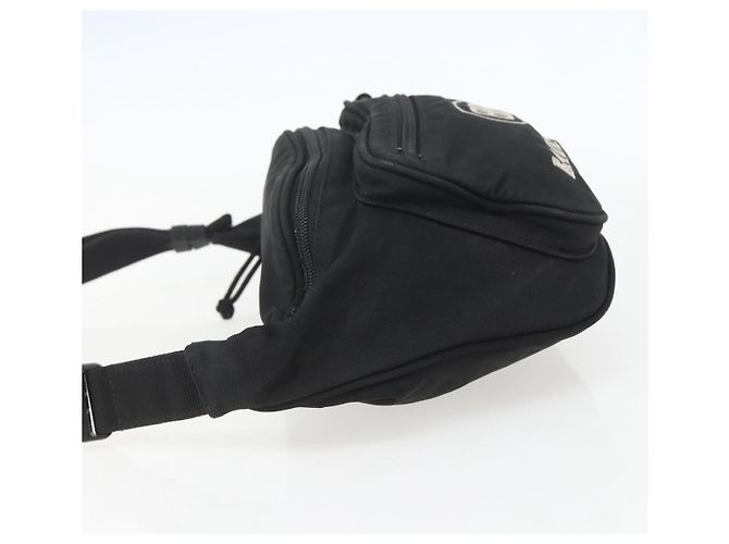 Bolsa de corpo em lona Balenciaga Preta 482389 Auth ka873 Preto - vista 3