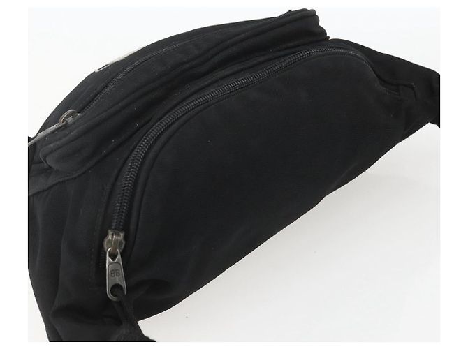 Bolsa de corpo em lona Balenciaga Preta 482389 Auth ka873 Preto - vista 6