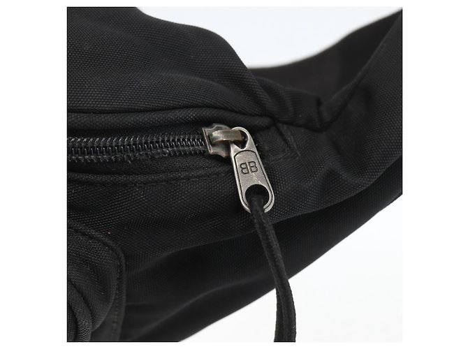 Bolsa de corpo em lona Balenciaga Preta 482389 Auth ka873 Preto - vista 9