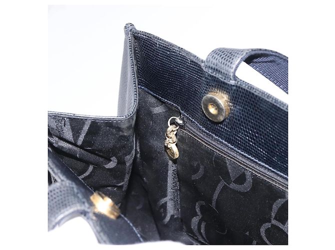 Borsa Tote Vala in pelle blu navy e oro Auth BA8751 di Salvatore Ferragamo D'oro - vista 20