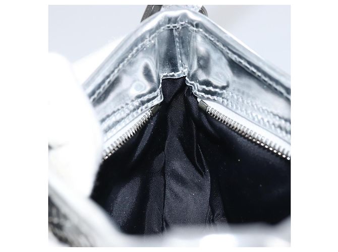 Borsa a Spalla Burberry Nova Check PVC Argento Auth 156475 - vista 19