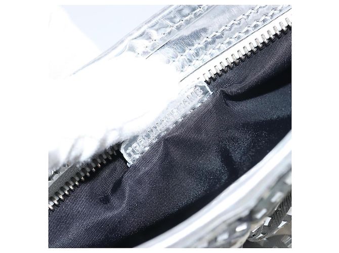 Borsa a Spalla Burberry Nova Check PVC Argento Auth 156475 - vista 20