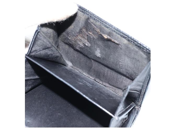 Portefeuille CHANEL en cuir caviar noir avec CC doré Auth fm4996 - vue 10