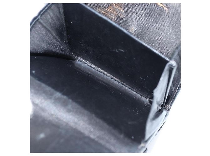 Portefeuille CHANEL en cuir caviar noir avec CC doré Auth fm4996 - vue 9