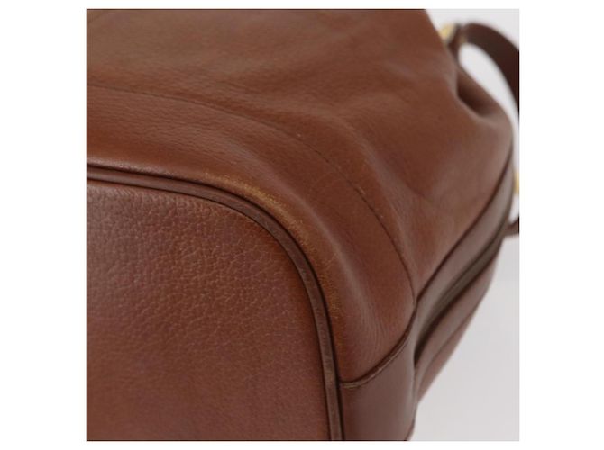 Autre Marque Borsa a Spalla Burberrys in Pelle Marrone Oro Auth 151776 D'oro - vista 16