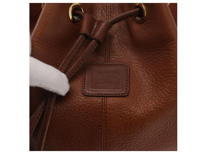 Autre Marque Borsa a Spalla Burberrys in Pelle Marrone Oro Auth 151776 D'oro - vista 17