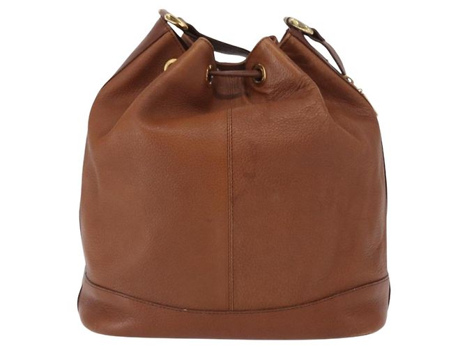 Autre Marque Borsa a Spalla Burberrys in Pelle Marrone Oro Auth 151776 D'oro - vista 2