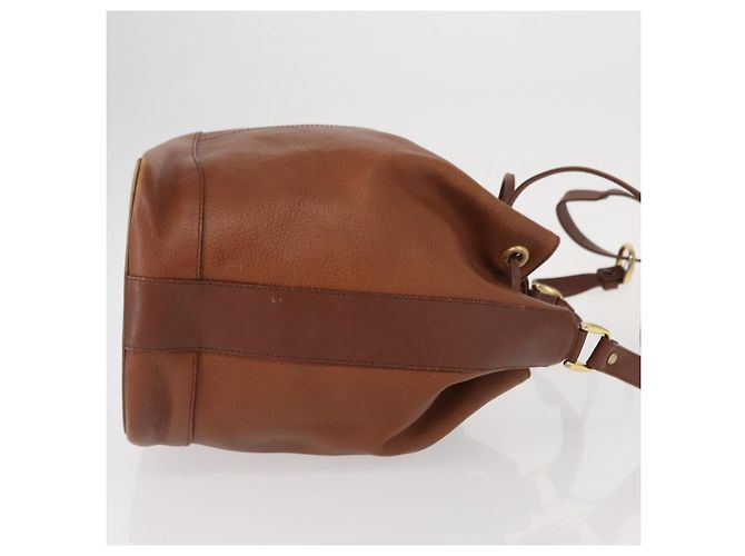 Autre Marque Borsa a Spalla Burberrys in Pelle Marrone Oro Auth 151776 D'oro - vista 4