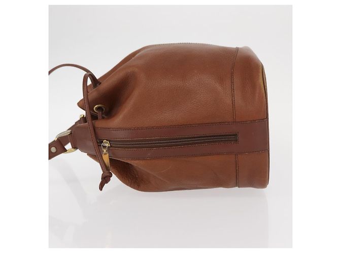 Autre Marque Borsa a Spalla Burberrys in Pelle Marrone Oro Auth 151776 D'oro - vista 5