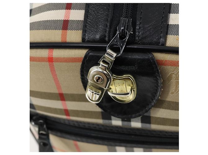 Autre Marque Borsa Boston in tela Nova Check Burberrys beige oro Auth 155390 D'oro - vista 11