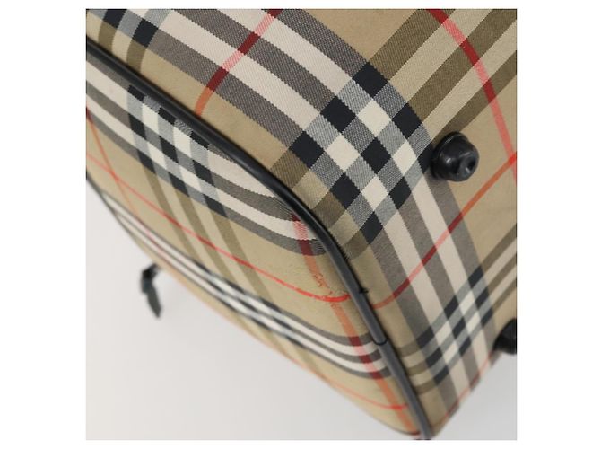 Autre Marque Borsa Boston in tela Nova Check Burberrys beige oro Auth 155390 D'oro - vista 14