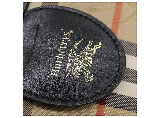 Autre Marque Borsa Boston in tela Nova Check Burberrys beige oro Auth 155390 D'oro - vista 18