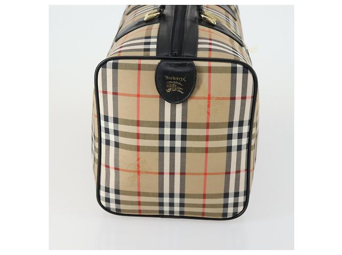 Autre Marque Borsa Boston in tela Nova Check Burberrys beige oro Auth 155390 D'oro - vista 3