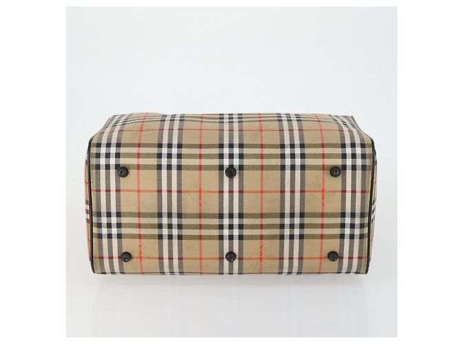 Autre Marque Borsa Boston in tela Nova Check Burberrys beige oro Auth 155390 D'oro - vista 5