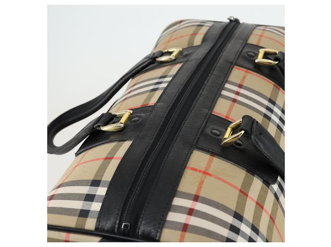 Autre Marque Borsa Boston in tela Nova Check Burberrys beige oro Auth 155390 D'oro - vista 6