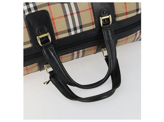 Autre Marque Borsa Boston in tela Nova Check Burberrys beige oro Auth 155390 D'oro - vista 7