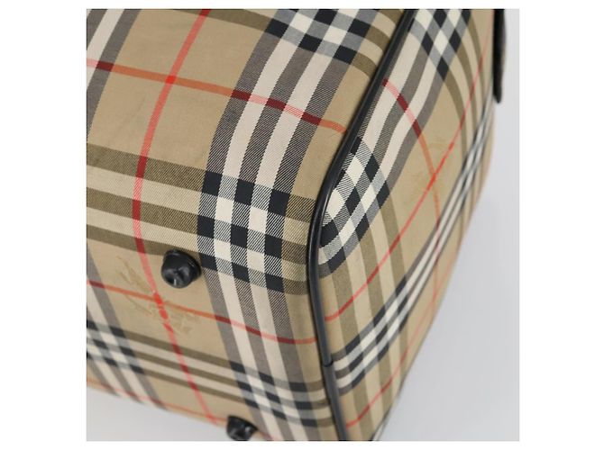Autre Marque Borsa Boston in tela Nova Check Burberrys beige oro Auth 155390 D'oro - vista 9