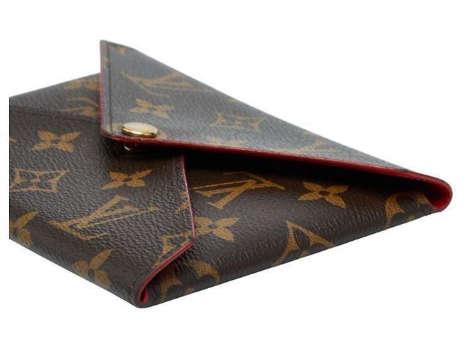 Pochette Kirigami Monogramma Louis Vuitton Marrone Rosso - vista 6