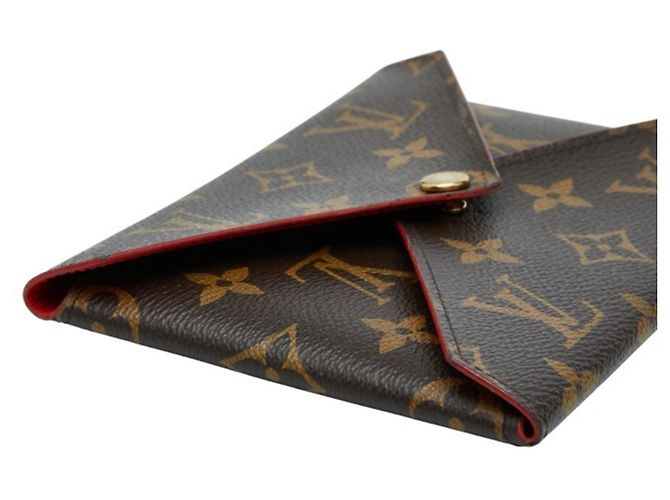 Pochette Kirigami Monogramma Louis Vuitton Marrone Rosso - vista 7