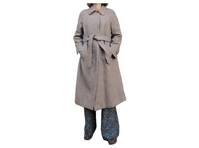 Abrigo Burberry de tweed Shetland marrón Castaño - vista 2