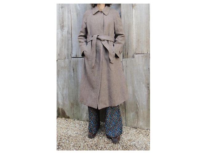 Abrigo Burberry de tweed Shetland marrón Castaño - vista 3