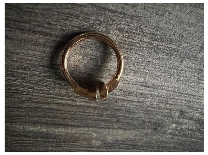 Tiffany & Co Tiffany T Ring aus Roségold mit Diamanten und Perlmutt Größe 52 Bronze - Ansicht 4