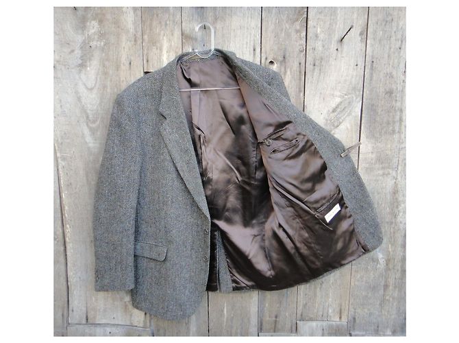 Autre Marque Pierre Martin Harris Tweed Jacke Grau - Ansicht 4