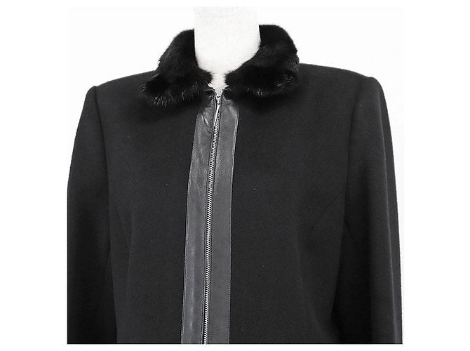 LEONARD FASHION PARIS giacca in cashmere e visone Nero - vista 2