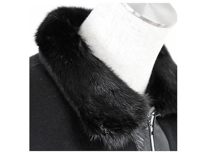 LEONARD FASHION PARIS giacca in cashmere e visone Nero - vista 3