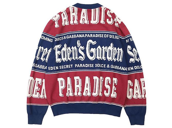 Suéter de algodón PARADISE Eden's Garden de Dolce & Gabbana Blanco Roja Azul marino - vista 8