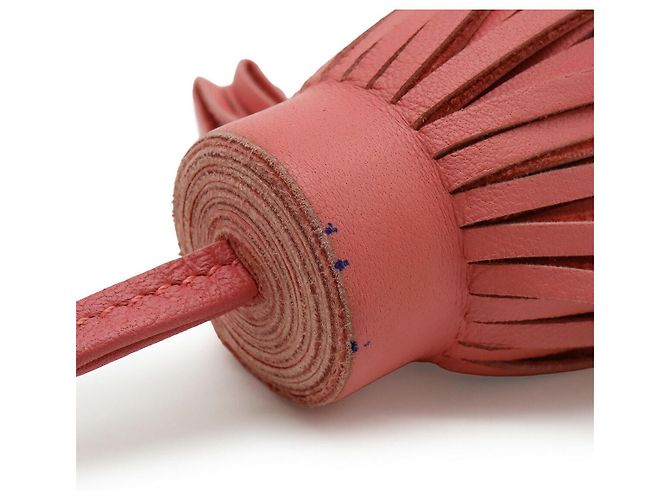 Portachiavi Hermès Carmen Agneau Milo Rosa - vista 4