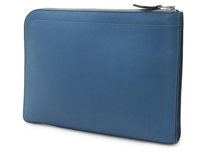 Hermès Clutch per tablet Evercolor Hermes Blu - vista 2