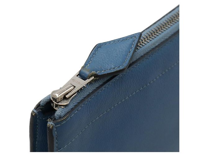 Hermès Clutch per tablet Evercolor Hermes Blu - vista 5