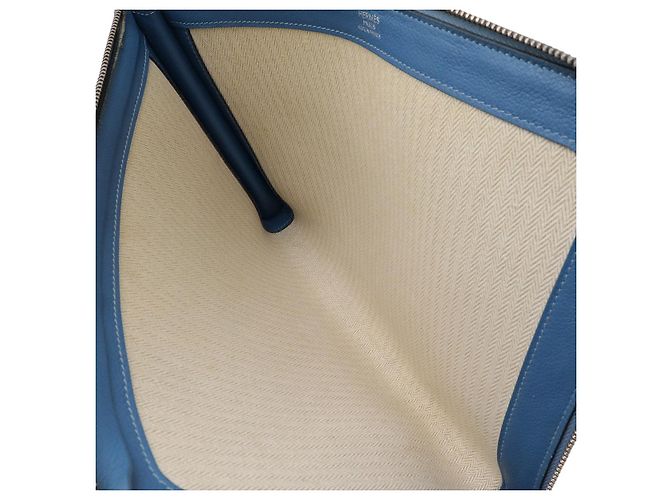 Hermès Clutch per tablet Evercolor Hermes Blu - vista 6