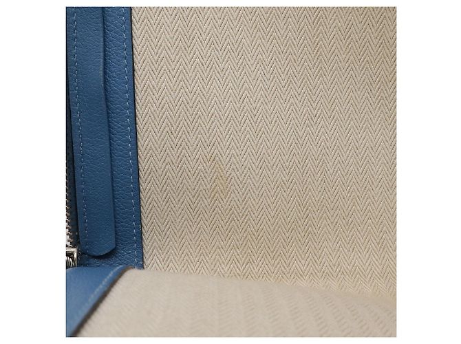 Hermès Clutch per tablet Evercolor Hermes Blu - vista 8