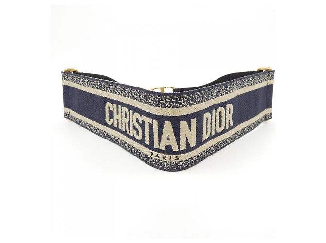 Cinturón Christian Dior Negro Beige Azul marino - vista 5