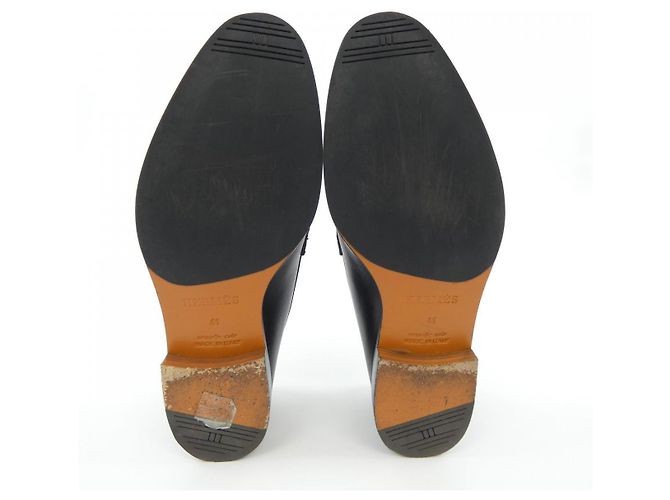 Hermès Hermes Kalbsleder Schuhe Schwarz - Ansicht 4