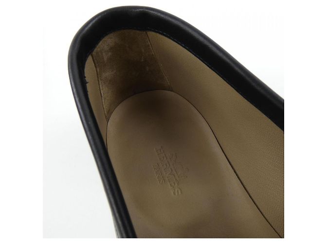 Hermès Hermes Kalbsleder Schuhe Schwarz - Ansicht 6