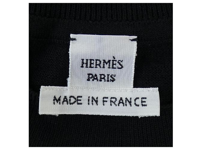 Hermès Maglia in lana Hermes 38 Nero - vista 4