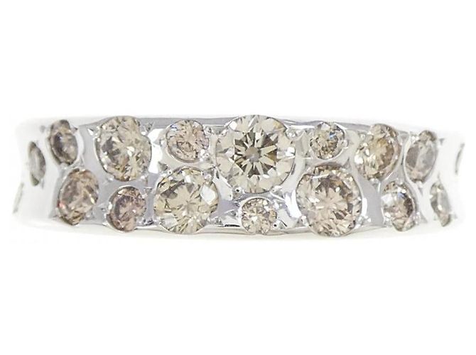 Autre Marque Anello Mélange Au750 Oro Bianco e Diamanti Kashikey Argento - vista 2