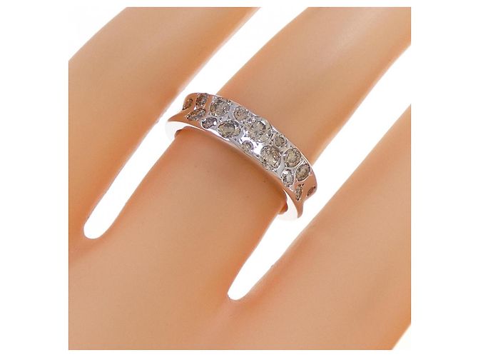 Autre Marque Anello Mélange Au750 Oro Bianco e Diamanti Kashikey Argento - vista 5