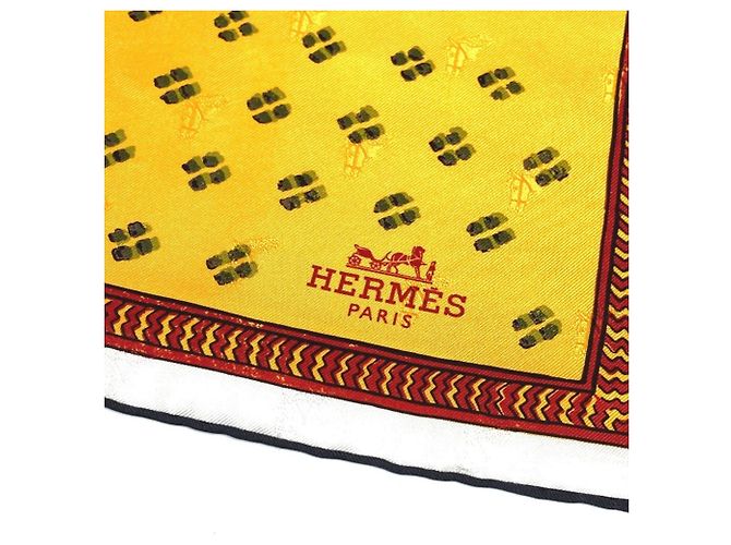 Foulard in seta Carré 90 di Hermès Rosa Arancione - vista 3