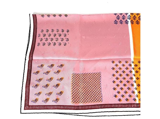 Foulard in seta Carré 90 di Hermès Rosa Arancione - vista 5