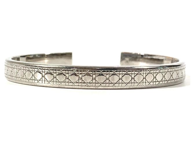Bracciale Bangle Logo Cannage di Christian Dior Argento - vista 3