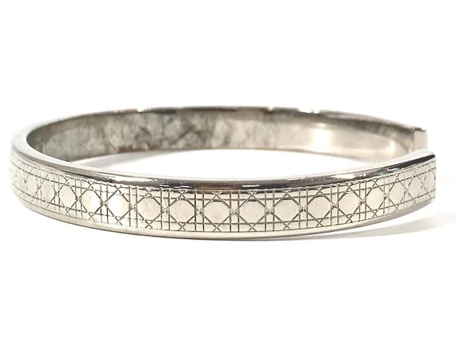 Bracciale Bangle Logo Cannage di Christian Dior Argento - vista 4
